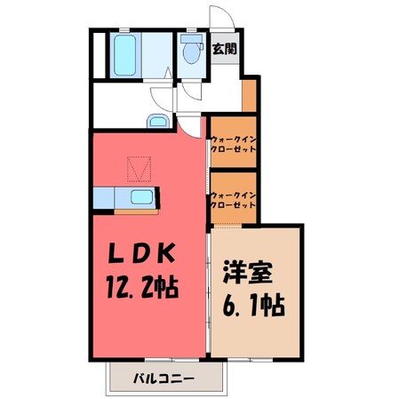 古河駅 バス25分  せせらぎ第6下車：停歩5分 1階の物件間取画像